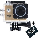 Camera Sport iUni Dare 50i Full HD 1080P, 5M, Waterproof, Auriu + Card MicroSD 8GB Cadou